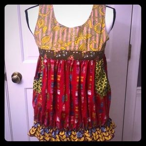 Paint by numbers Boho girls tunic top size 14